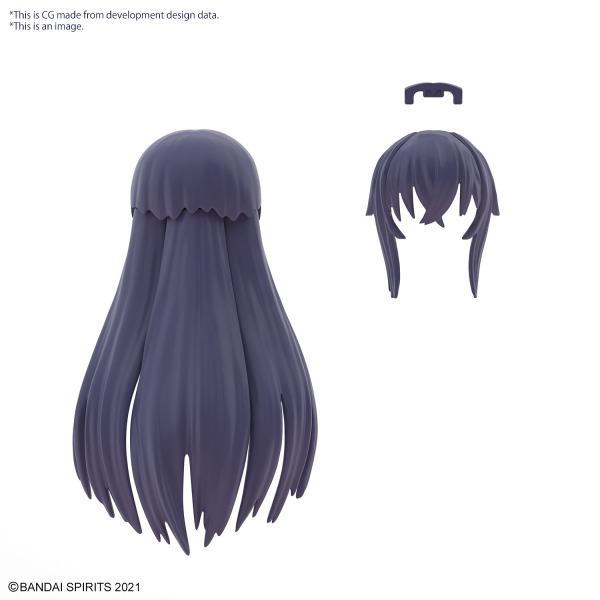 30 MINUTES SISTERS -  OPTION HAIR STYLE PARTS [COLOR NAVY 1] -  TYPE LONG HAIR 3
